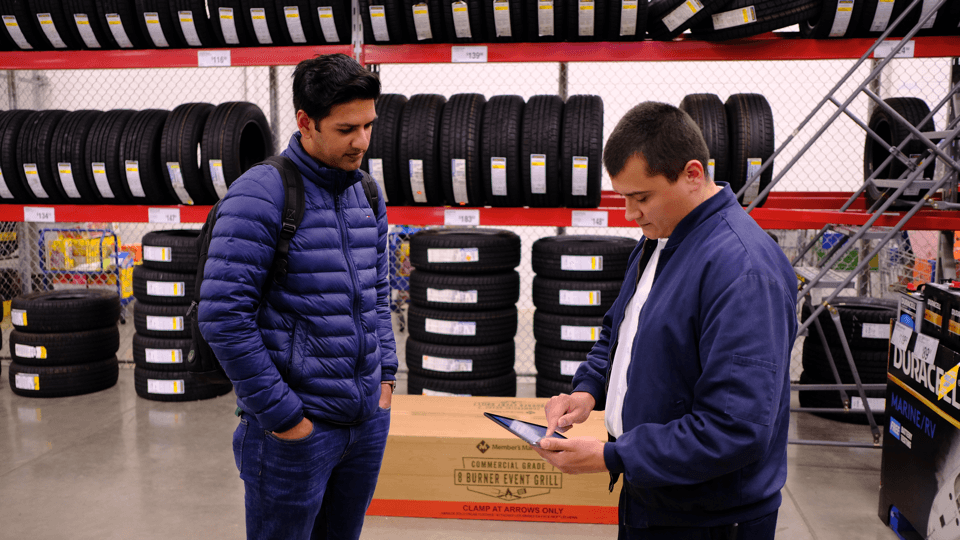 Getting feedback from an associate at the Vegas Sam's Club