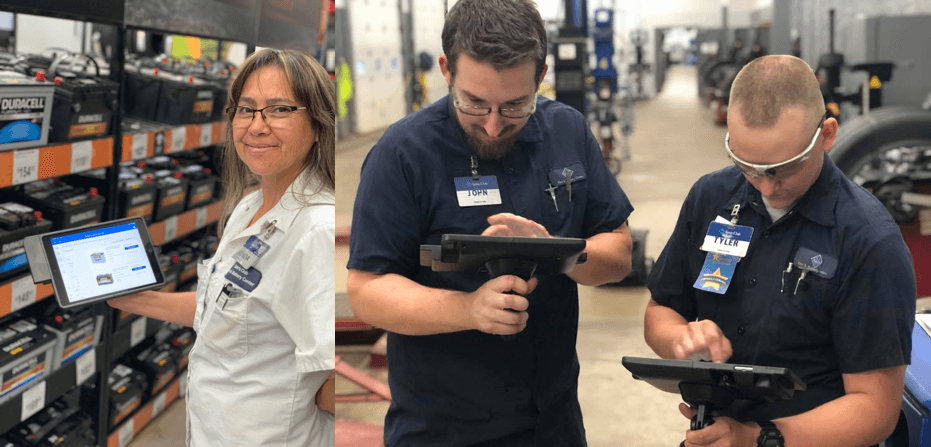 Associates checking out the new app in California clubs