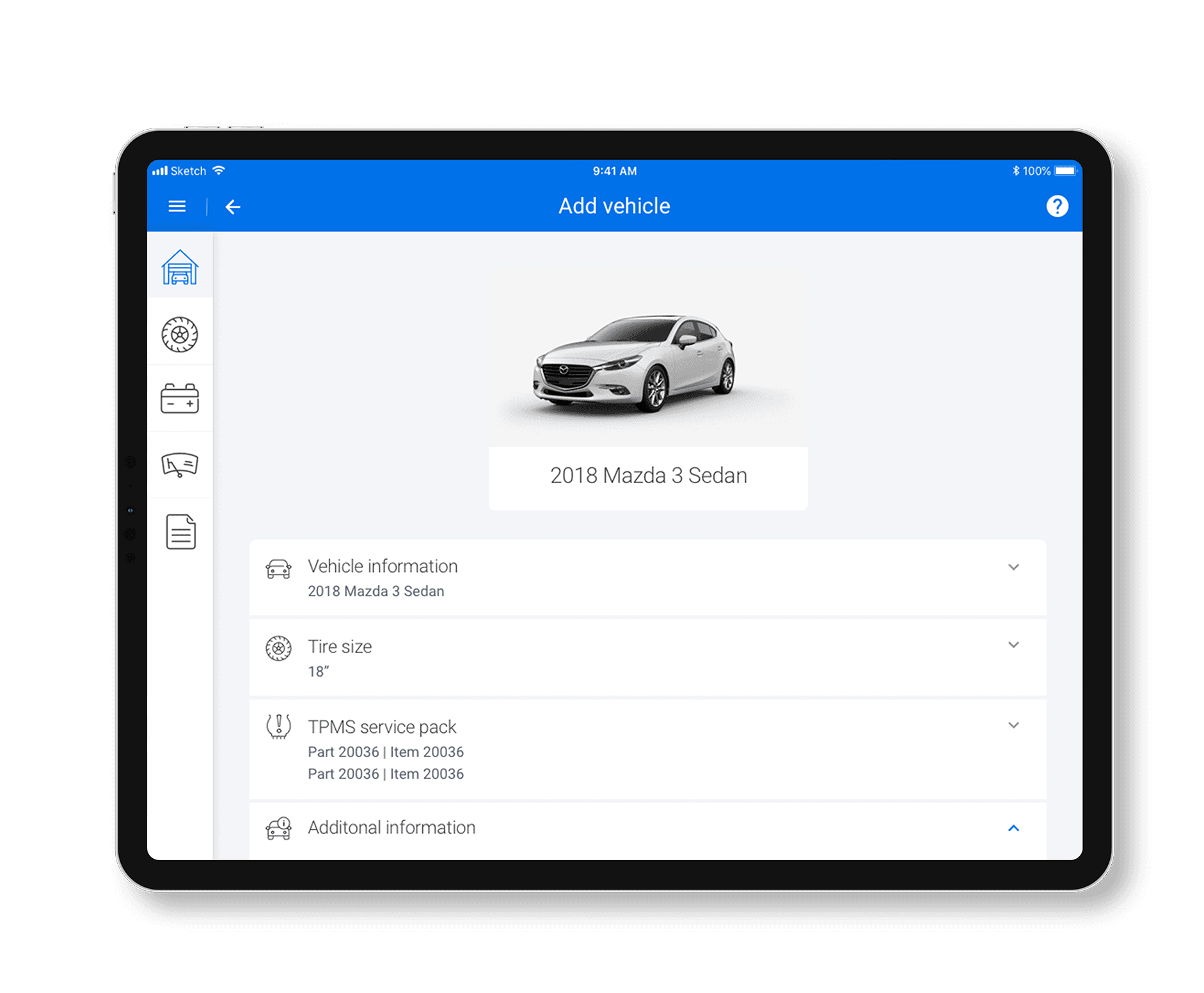 Final design — Vehicle info